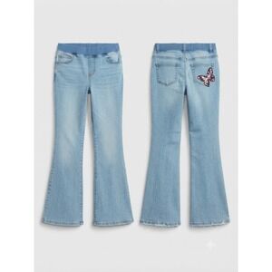 Planet Motherhood Maternity Jeans Women Medium Blue Butterfly Flare‎ Light Wash